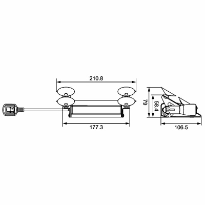 LED-Blitz-Kennleuchte FWLLED- 12V blau_1