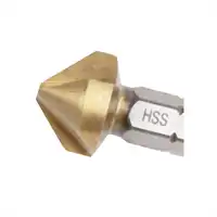 Fraise à noyer hexa, HSS, 12,4mm x 90°, ¼" x 25mm