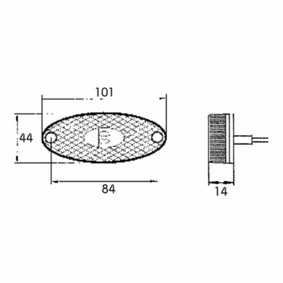 Luce di posizione LED FLATPOINT II cavo 0,5m_1