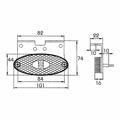 Luce di posizione arancione a LED Flatpoint II_1