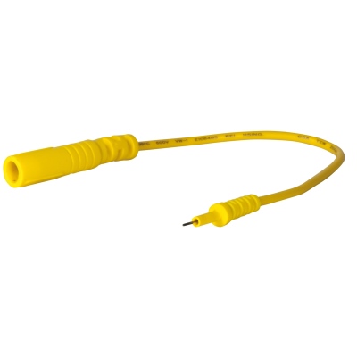 Prüfkabel Stecker gelb, 0,6 x 0,6 mm Prüfspitze_0
