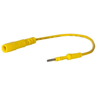 Prüfkabel Stecker gelb, 0,6 x 2,3 mm Prüfspitze_0