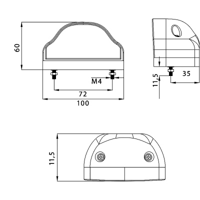 Nummerleuchte Regpoint LED 24V mit 1m Kabel_1