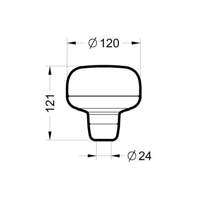 Feu flash 8 LED jaune  montage sur tube contact_1