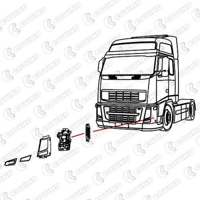 Blende zu Scheinwerfergehäuse links Volvo FH 13_1