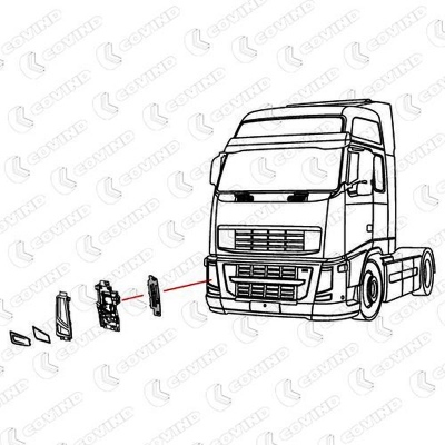 Blende zu Scheinwerfergehäuse rechts Volvo FH 13_1