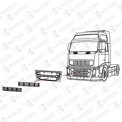 Inserto griglia frontale, metallo Volvo FH 13_1