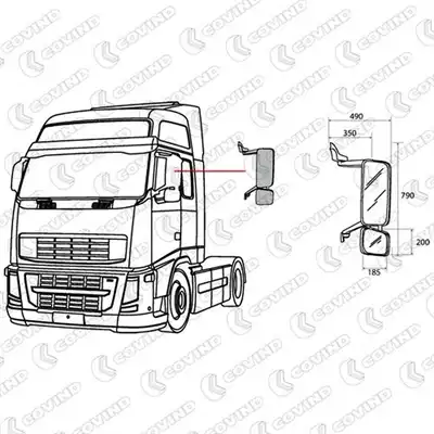 Rétroviseur gauche pour VOLVO FH 13_1