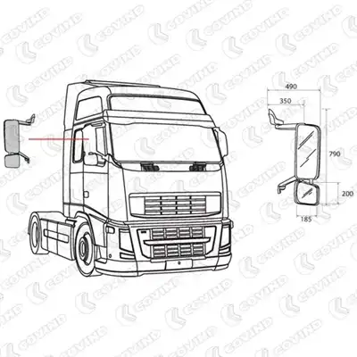 Rétroviseur droit pour VOLVO FH 13_1