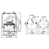 Soufflet à air complet avec piston, CONTI