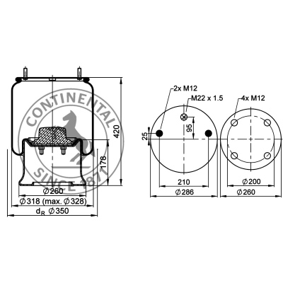 Soufflet à air complet avec piston, CONTI_1