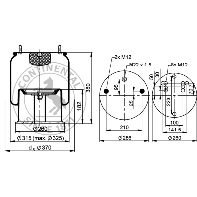 Soufflet à air complet avec piston, CONTI_1