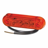 Luce di posizione a LED rossa PRO-SLIM, 24 Volt