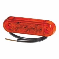 Schluss-Umrissleuchte rot LED 24V mit 0,5m Kabel