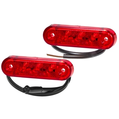 Luce di posizione a LED rossa PRO-SLIM, 24 Volt_0