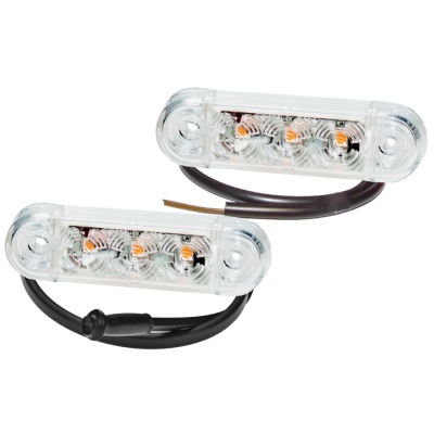 Seitenmarkierleuchte weiss LED 24V mit 5m Kabel_0