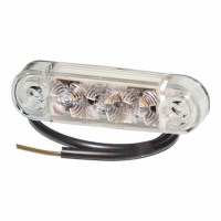 Schluss-Umrissleuchte weiss LED 24V mit 0,5m Kabel