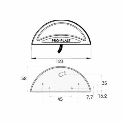 Luce targa a LED con luce di posizione rossa, 24 V_1