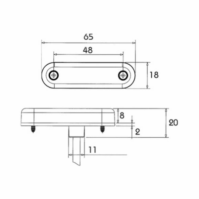 Seitenmarkierleuchte gelb glasklar LED 24V_1