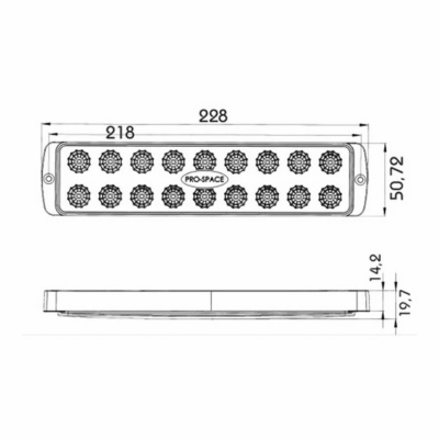 Innenleuchte LED 24V Anbauversion, mit Kabel 0,5m_1