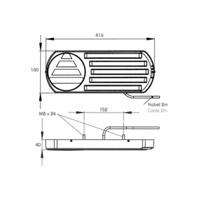 Schlussleuchte LED rechts 24 V PROPLAST_1