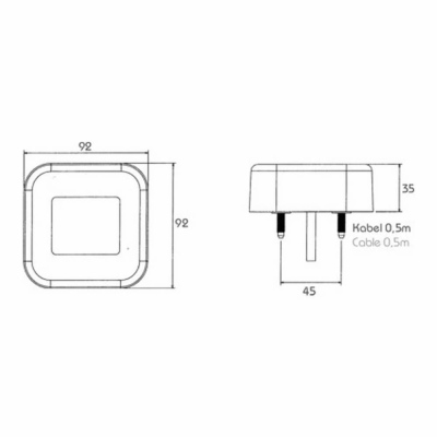 Schlussleuchte LED 92x92mm PROPLAST_1