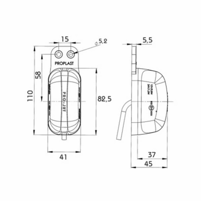 LED Umrissleuchte PRO-JET, flex. Pendelhalter_1