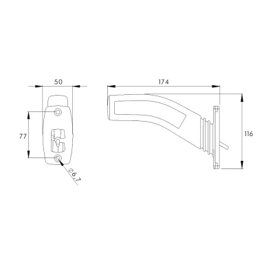Luce d'ingombro a LED sinistra, ros/bian/aranci._1