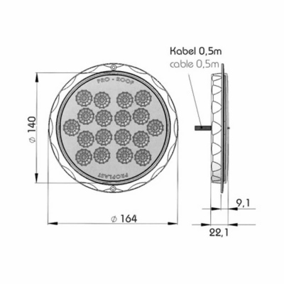 LED Innenleuchte PRO-ROOF, Einbauversion, 24 V_3