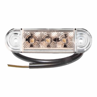 Schluss-Umrissleuchte weiss LED 24V mit 0,5m Kabel_1