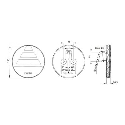 Fanale posteriore a LED PRO-DISC, 12/24V_2