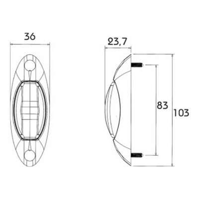 Luce d'ingombro LED rossa/bianca PRO-STAR_1