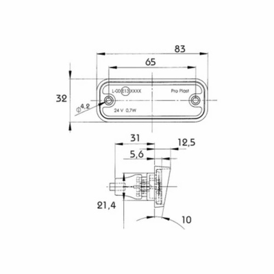 LED Kennzeichenleuchte, 12Volt, Einbauversion_1