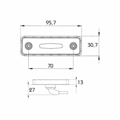 Fanale di posizione laterale LED, cavo 0,5m, 24 V_2