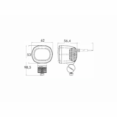 LED Warning Line Work Lamp, red, 10-80V, 5W_1