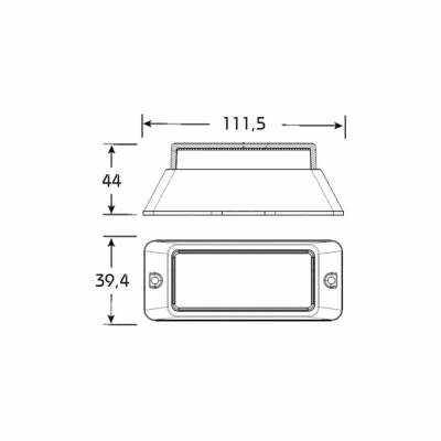 LED Kennleuchte gelb, 12/24 Volt, Aufbauversion_2