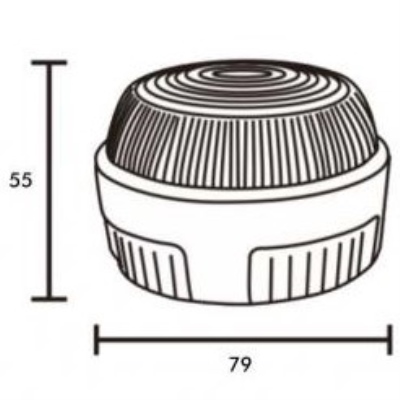 Faro rotante a LED arancione 10-110V, IP67_1