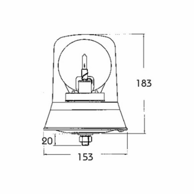 Gyrophare rotatif STANDARD LINE 1 vis M12_1