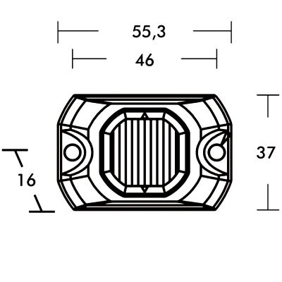 LED Kennleuchte PRO-MICRO-STROBE II, gelb_1