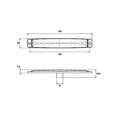 Luce di posizione a LED rossa  LED PRO-FLAT XL_1