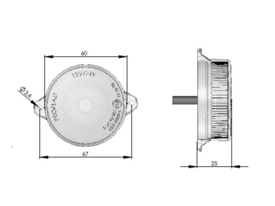 Feu combiné clignot./posit. avant PRO-MINI-RING II_2