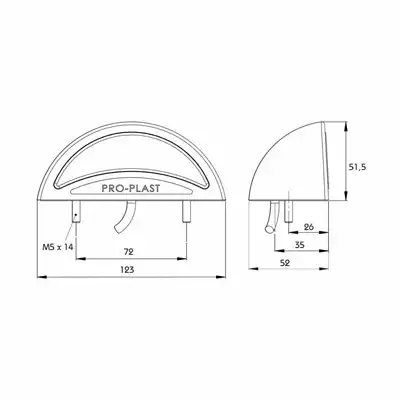 Eclaireur de plaque à LED PRO-REG, câble 0,5m_2