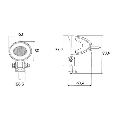 LED Arbeitsscheinwerfer PRO-MINI-ROCK, 500Lm_4