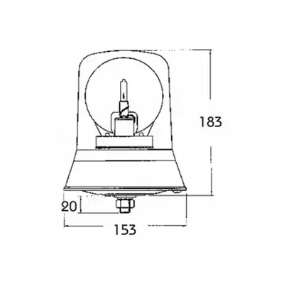 Gyrophare rotatif STANDARD LINE 1 vis M12_1