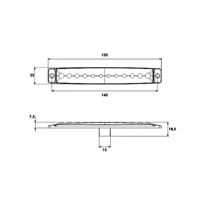 Luce di posizione a LED rossa  LED PRO-FLAT XL_1
