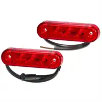 Luce di posizione a LED rossa PRO-SLIM, 24 Volt