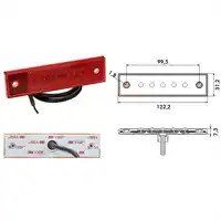 LED Schluss-/Umrissleuchte PRO-SUPER-FLAT 12/24V