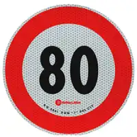 Signal vitesse réfléchissant 80km/h