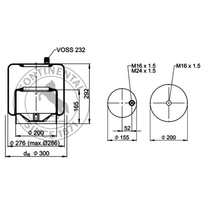 Soufflet à air complet avec piston, CONTI_1