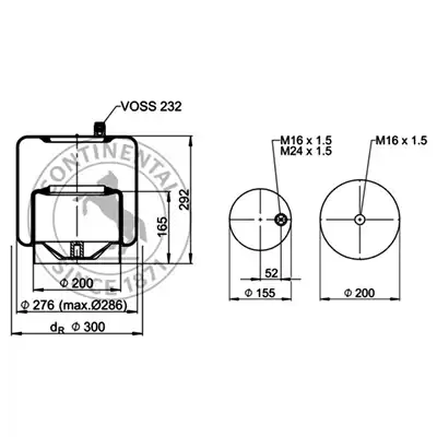 Soufflet à air complet avec piston, CONTI_1